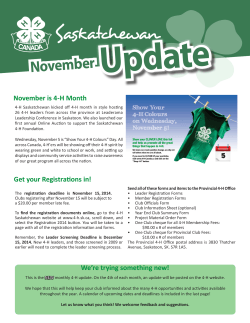 Update November November is 4-H Month