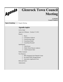 Glenrock Town Council Meeting  Agenda topics