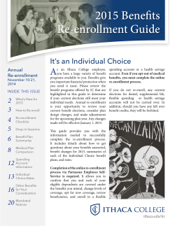 2015 Benefits Re-enrollment Guide A It’s an Individual Choice