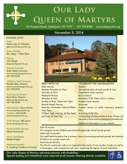 Our Lady Queen of Martyrs  November 9, 2014