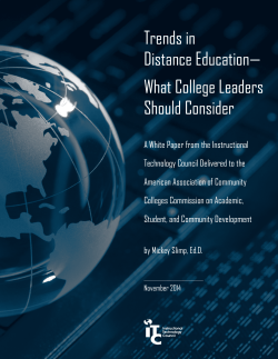 Trends in Distance Education— What College Leaders Should Consider