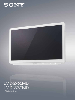 LMD-2765MD LMD-2760MD LCD Monitors