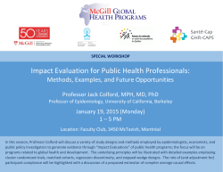 Impact Evaluation for Public Health Professionals: Methods, Examples, and Future Opportunities