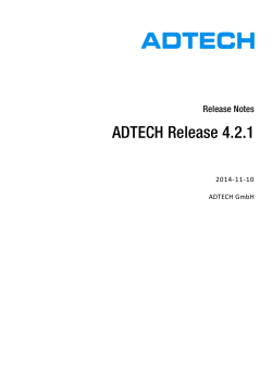ADTECH Release 4.2.1 Release Notes  2014-11-10