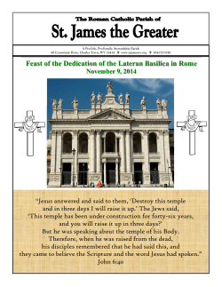 Feast of the Dedication of the Lateran Basilica in Rome