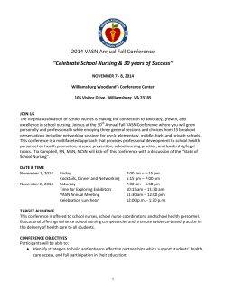 2014 VASN Annual Fall Conference