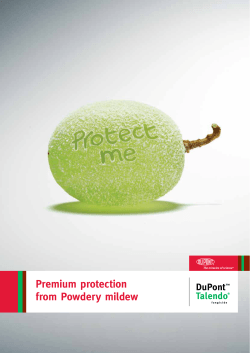 Premium protection from Powdery mildew DuPont Talendo