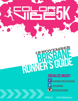 Brisbane Runner’s Guide socialize much? 15 November