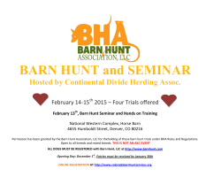 BARN HUNT and SEMINAR Hosted by Continental Divide Herding Assoc.  February 14-15