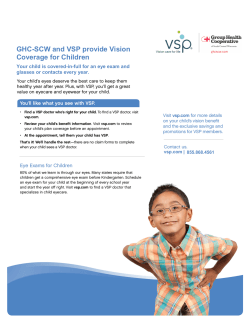 GHC-SCW and VSP provide Vision Coverage for Children