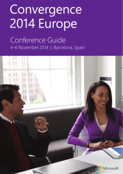 Conference Guide 4–6 November 2014  |  Barcelona, Spain