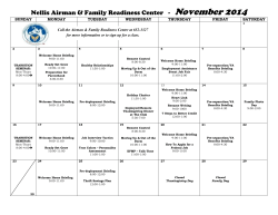November 2014  Nellis Airman &amp; Family Readiness Center   -