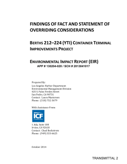 FINDINGS OF FACT AND