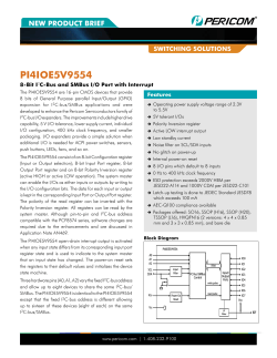 PI4IOE5V9554 Product Databrief NEW PRODUCT