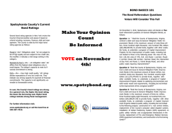 BOND BASICS 101 Spotsylvania County&rsquo;s Current Bond Ratings