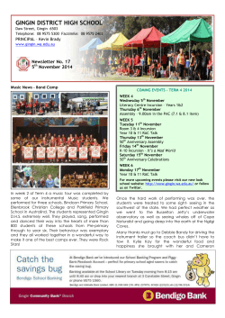 GINGIN DISTRICT HIGH SCHOOL  Newsletter No. 17 5