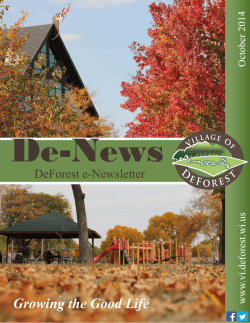 De-News Growing the Good Life DeForest e-Newsletter October 2014