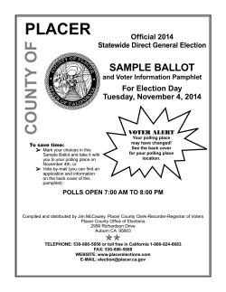 PLACER OF COUNTY SAMPLE BALLOT