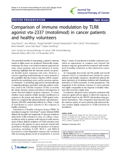 Comparison of immune modulation by TLR8 and healthy volunteers