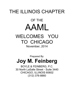 AAML  Joy M. Feinberg THE ILLINOIS CHAPTER