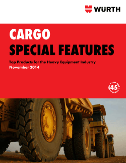 CARGO SPECIAL FEATURES 45 Top Products for the Heavy Equipment Industry