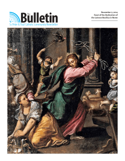 Bulletin Ss Peter &amp; Paul Catholic Community Newsletter The November 9, 2014