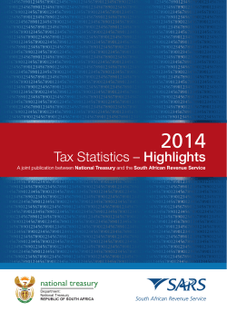 2014  Tax Statistics – Highlights national treasury