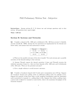 PhD Preliminary Written Test - Subjective