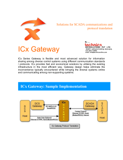 ICx Gateway Solutions for SCADA communications and protocol translation