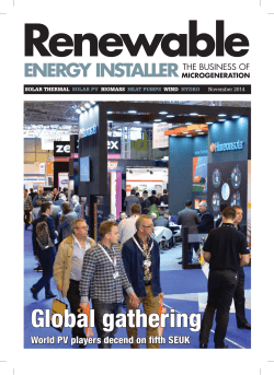 Renewable Global gathering ENERGY INSTALLER World PV players decend on fifth SEUK