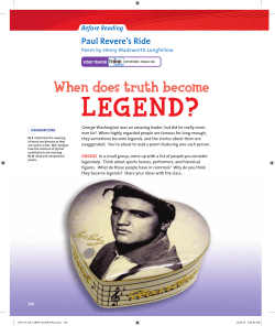 LEGEND? When does truth become Paul Revere’s Ride Before Reading