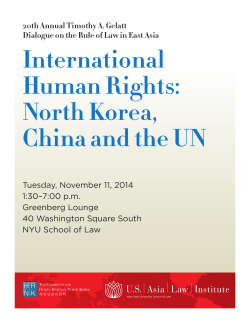 International Human Rights: North Korea, China and the UN
