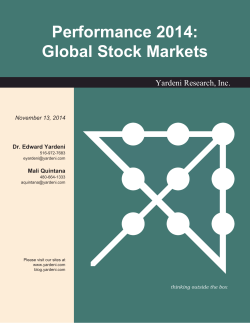 Performance 2014: Global Stock Markets Yardeni Research, Inc. November 13, 2014