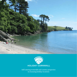 HOLIDAY CORNWALL Self catering waterside and country properties in stunning holiday locations