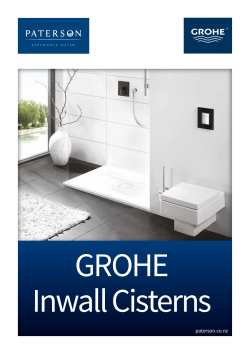 GROHE Inwall Cisterns paterson.co.nz