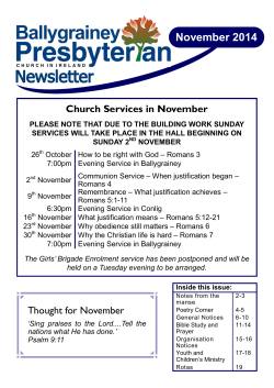 Church Services in November