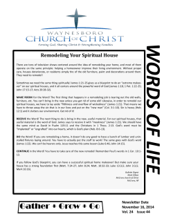 W ORDS Remodeling Your Spiritual House
