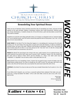 W ORDS Remodeling Your Spiritual House