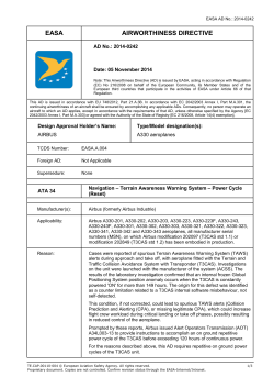 EASA AIRWORTHINESS DIRECTIVE AD No.: 2014-0242
