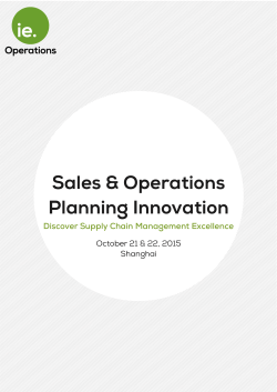 Sales &amp; Operations Planning Innovation Discover Supply Chain Management Excellence