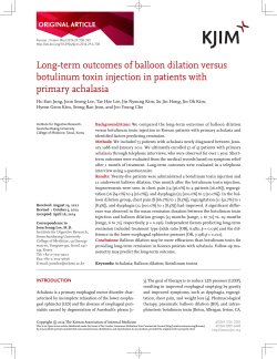 Long-term outcomes of balloon dilation versus primary achalasia
