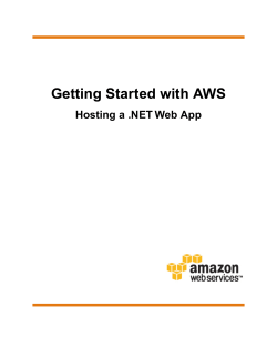 Getting Started with AWS Hosting a .NET Web App