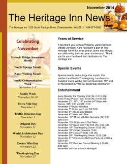 The Heritage Inn News  Years of Service