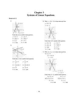 Chapter 3 Systems of Linear Equations ( ) 1,4