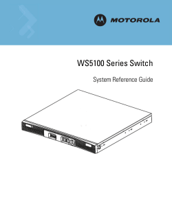 M WS5100 Series Switch System Reference Guide