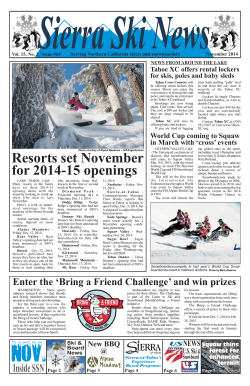 Sierra Ski News Resorts set November for 2014-15 openings