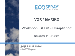 VDR / MARIKO  Workshop ‘SECA - Compliance’ November 3
