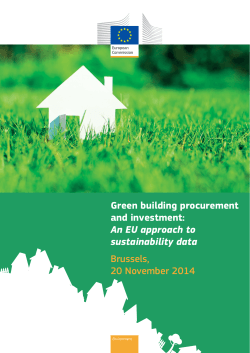Green building procurement and investment: An EU approach to sustainability data