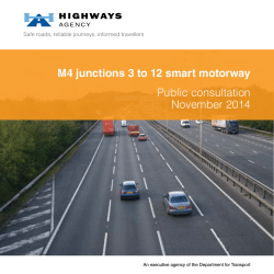 M4 junctions 3 to 12 smart motorway Public consultation November 2014