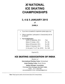 XI ICE SKATING CHAMPIONSHIPS 3, 4 &amp; 5 JANUARY 2015